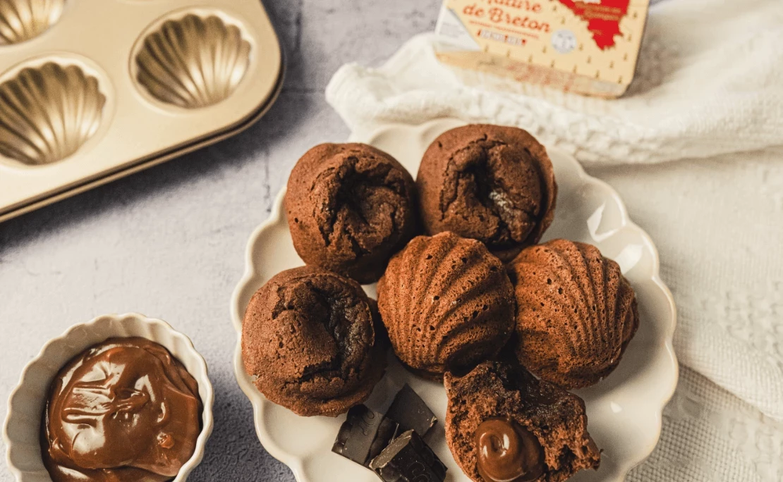 Financiers chocolat et beurre demi-sel