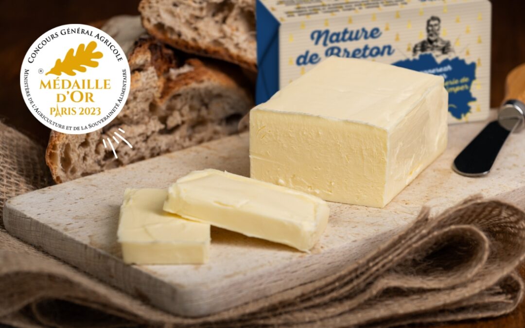 Le beurre doux Nature de Breton décroche la médaille d’or du concours général agricole 2023 !