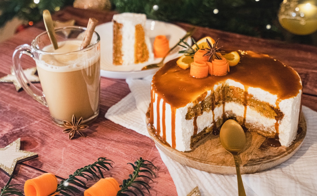 recette carrot cake nappage caramel