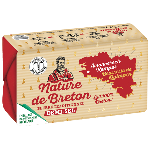 Packaging beurre demi-sel Nature de Breton 2024