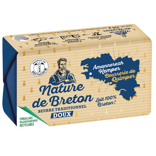 Packaging beurre doux Nature de Breton 2024