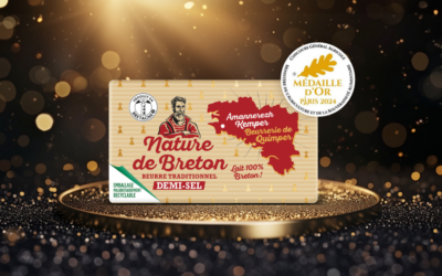 Le beurre demi-sel Nature de Breton auréolé d’une médaille d’or !