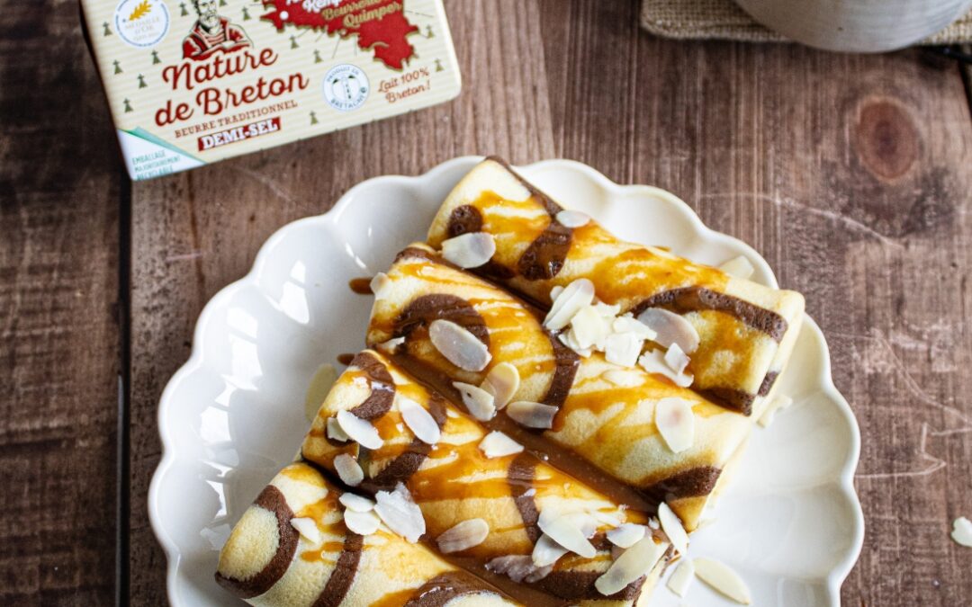 Crêpes à la spirale de chocolat