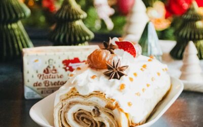 Bûche de Noël version Mont Blanc