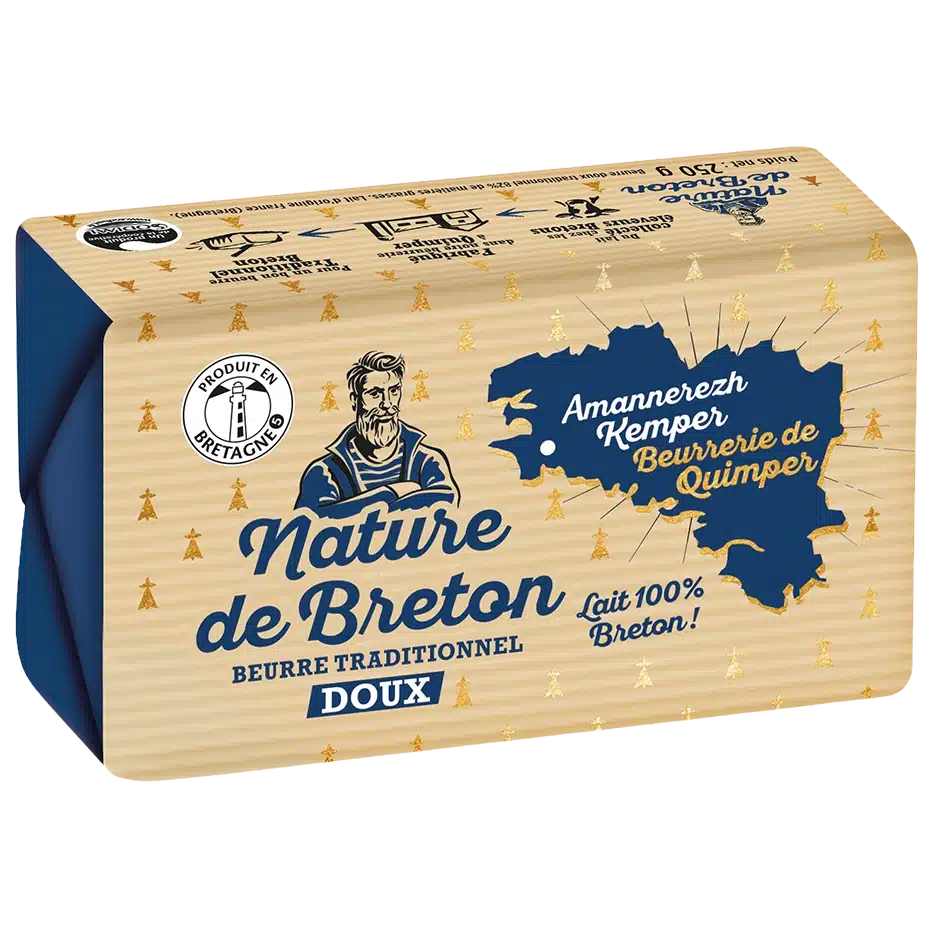 Packaging beurre doux Nature de Breton 2024