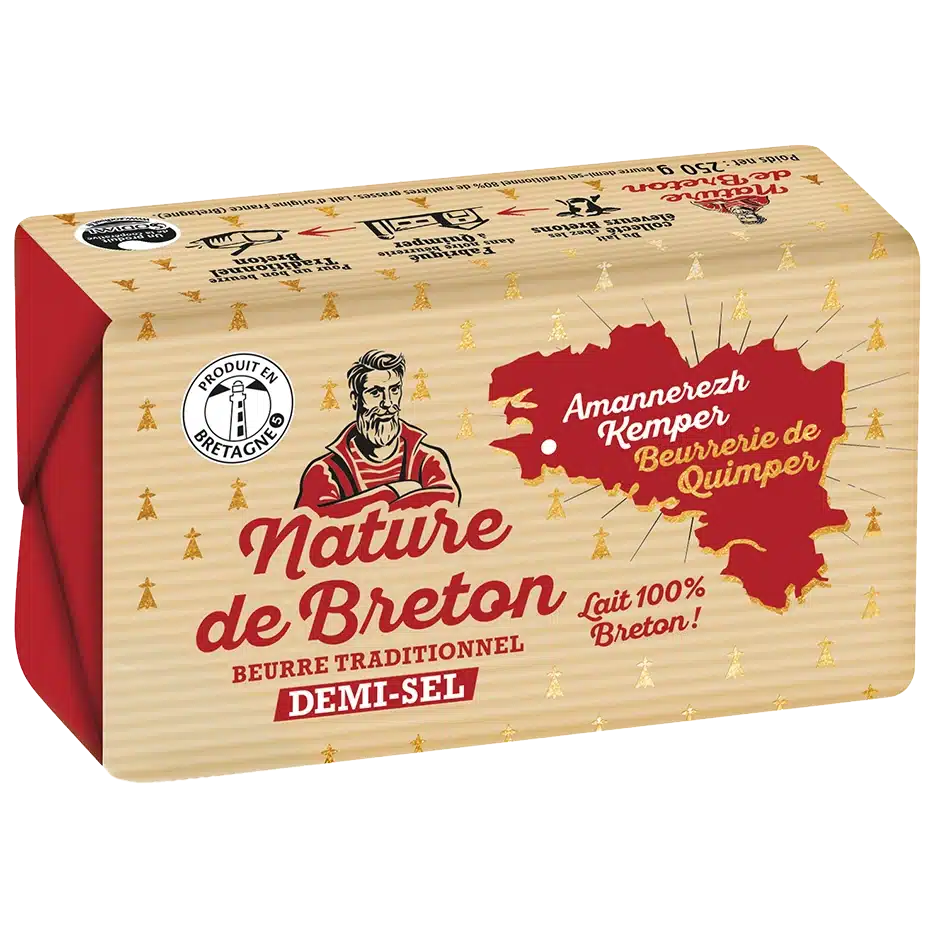 Packaging beurre demi-sel Nature de Breton 2024